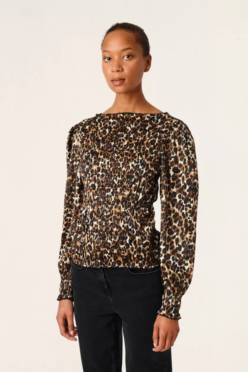 Soaked In Luxury SLMarge Bluse BeigeLeopard Online