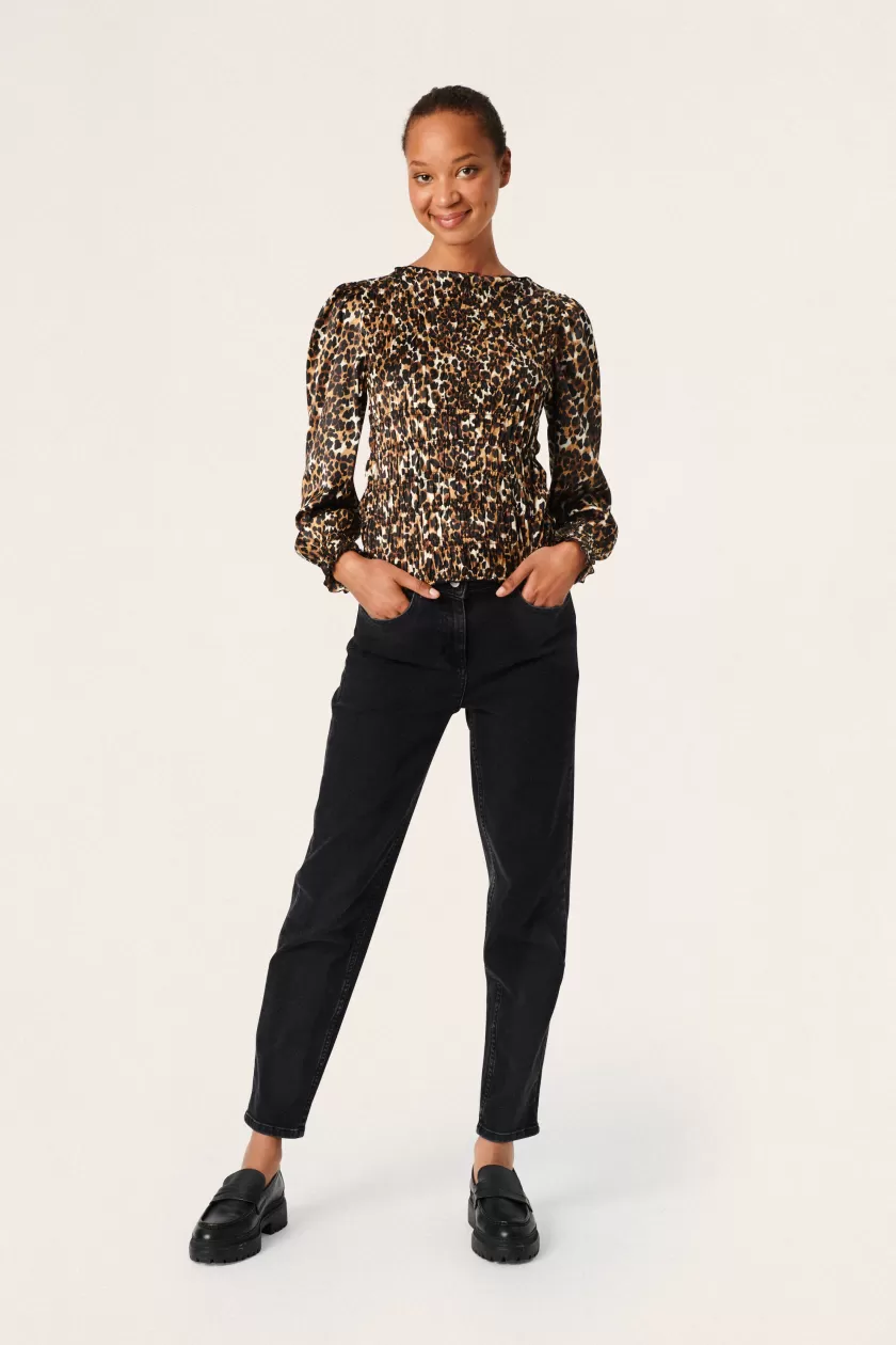 Soaked In Luxury SLMarge Bluse BeigeLeopard Online