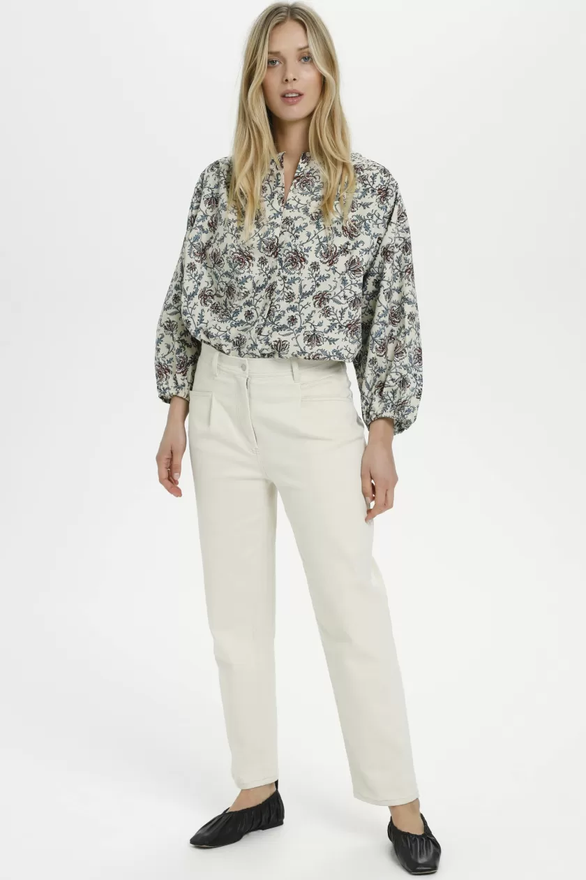 Soaked In Luxury SLMilli Pants BoneWhite Flash Sale
