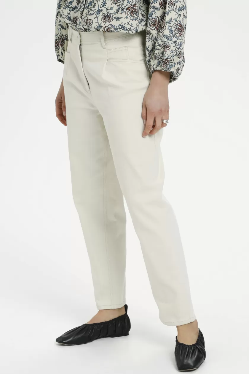 Soaked In Luxury SLMilli Pants BoneWhite Flash Sale