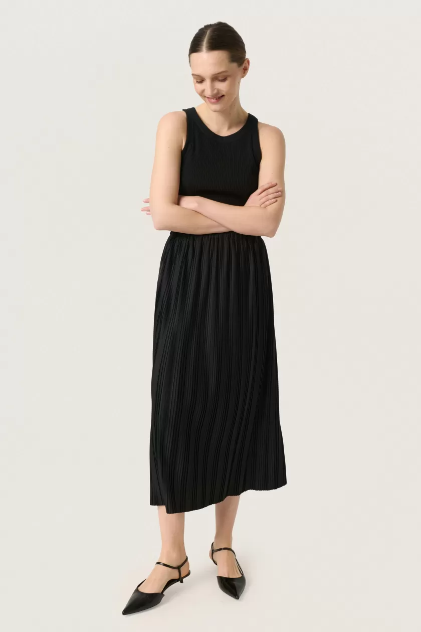 Soaked In Luxury SLSivone Plissert Skjørt Flash Sale